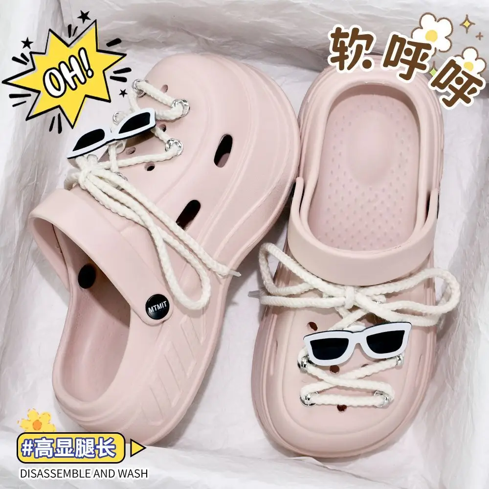 Women Cartoon Sunglasses Straps Thick Clogs Summer — feature 23