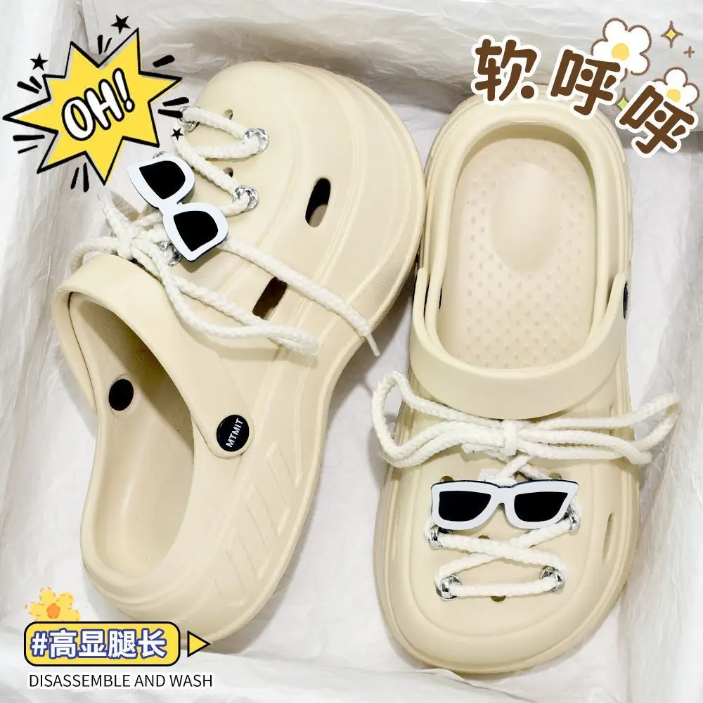 Women Cartoon Sunglasses Straps Thick Clogs Summer — feature 24