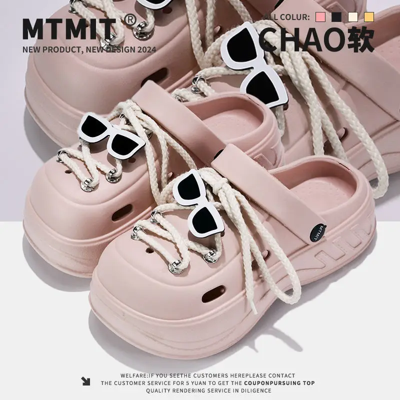 Women Cartoon Sunglasses Straps Thick Clogs Summer — feature 27
