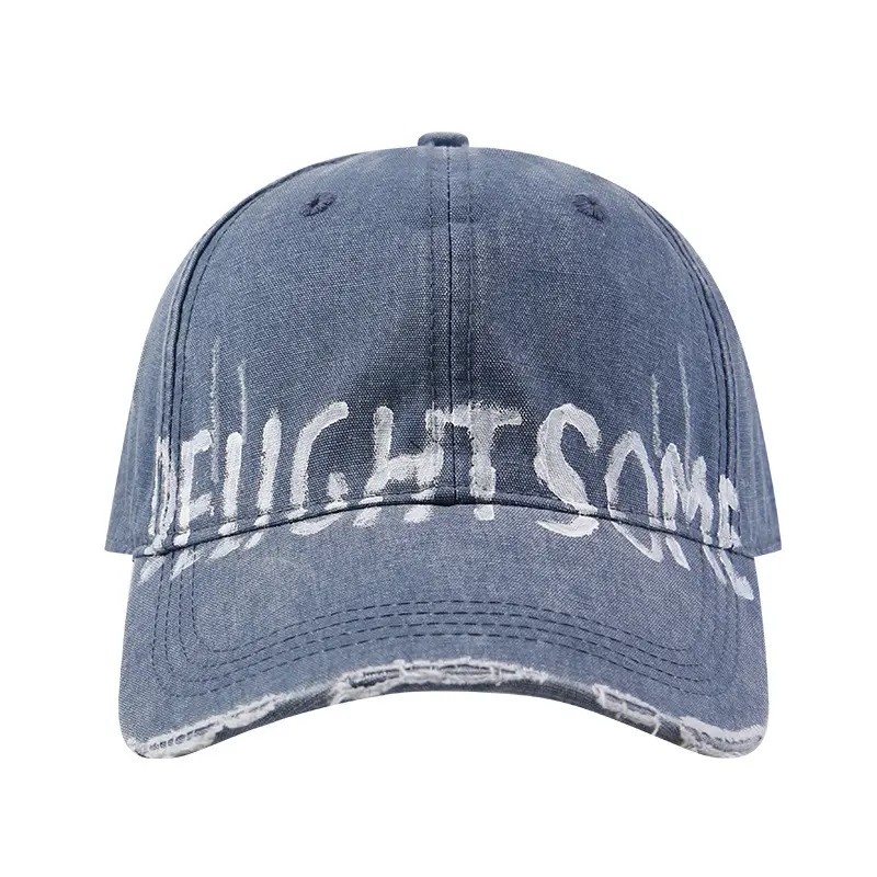 American Retro Washed Hole Cap Women Wide Brim Big Head - Image 11