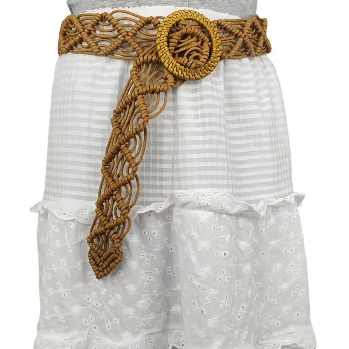 Bohemian Woven Belt for Women with Skirt & Shirt - Image 4