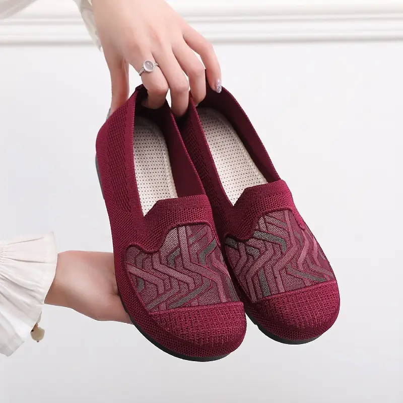 New Old Beijing Cloth Shoes Women's Summer Mesh Breathable Mother Shoes Slip-in Comfortable Cloth Shoes for the Elderly Flat Shoes - Image 6