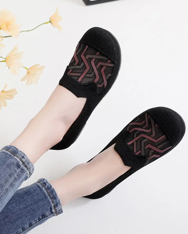 New Old Beijing Cloth Shoes Women's Summer Mesh Breathable Mother Shoes Slip-in Comfortable Cloth Shoes for the Elderly Flat Shoes — feature 11