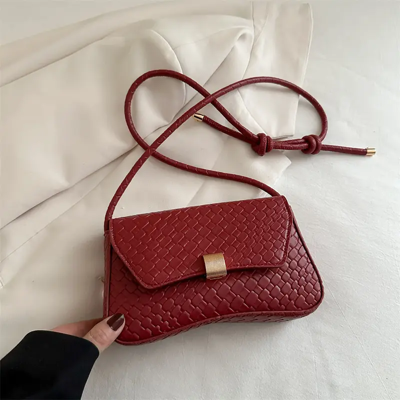 White Croc Embroidered Women's Lock Commuter Bag - Image 5
