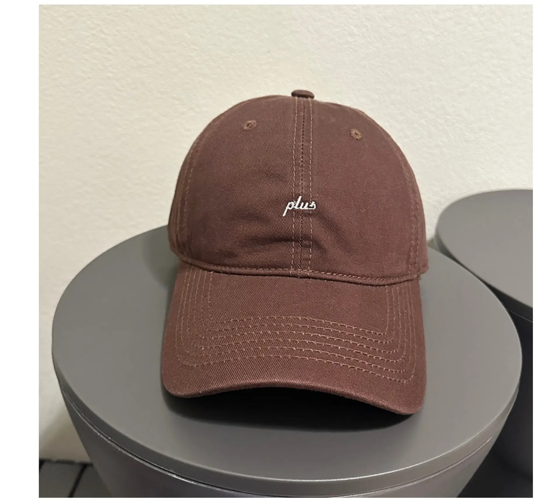 Women's Gray Plus Embroidered Baseball Cap — feature 5