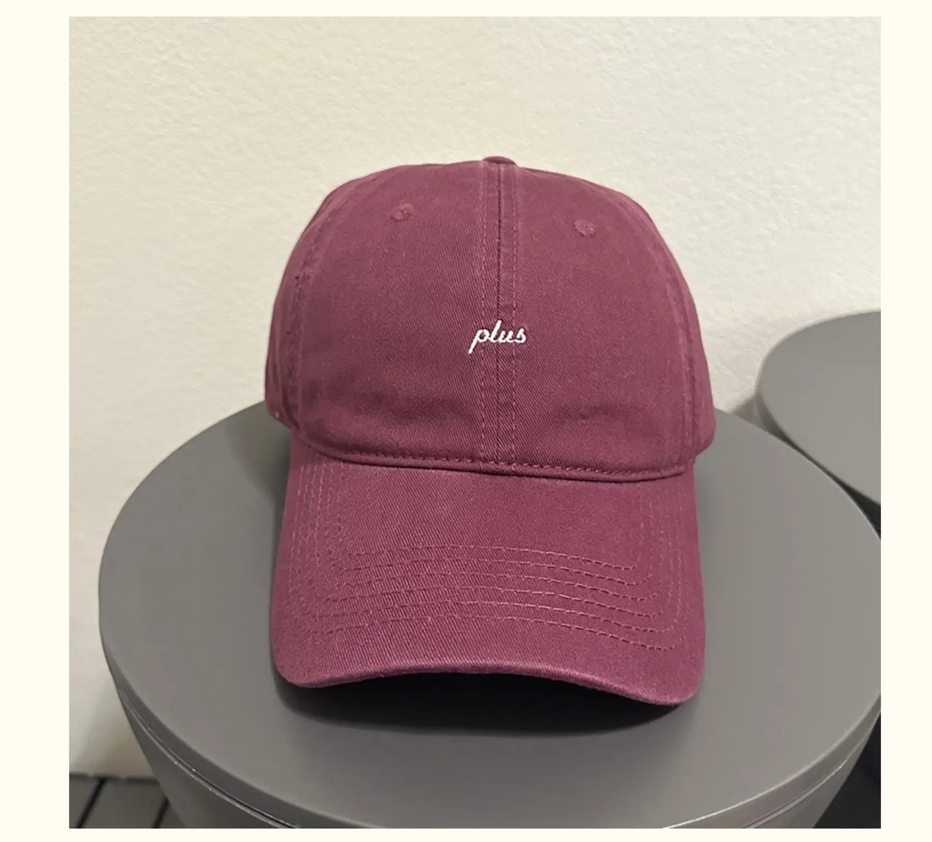 Women's Gray Plus Embroidered Baseball Cap — feature 7