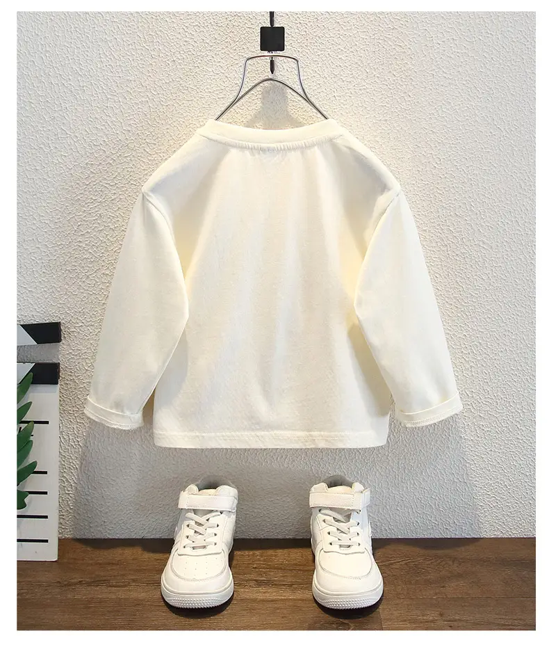 Boys Long Sleeve T-Shirt Cream Spring 2025 — feature 8