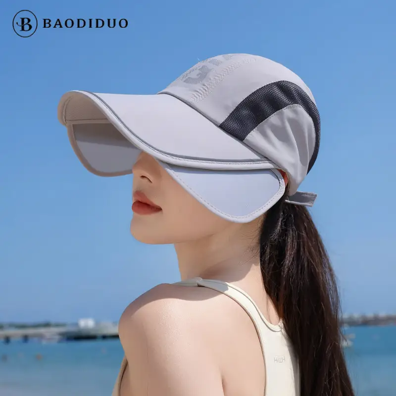 Summer Sunscreen Cap for Kids with Retractable Bristle - Image 7