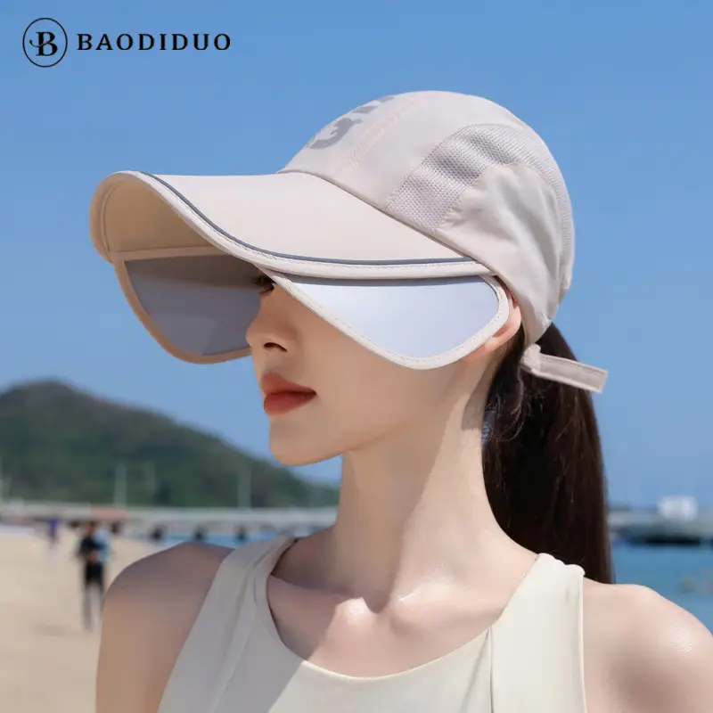 Summer Sunscreen Cap for Kids with Retractable Bristle - Image 9