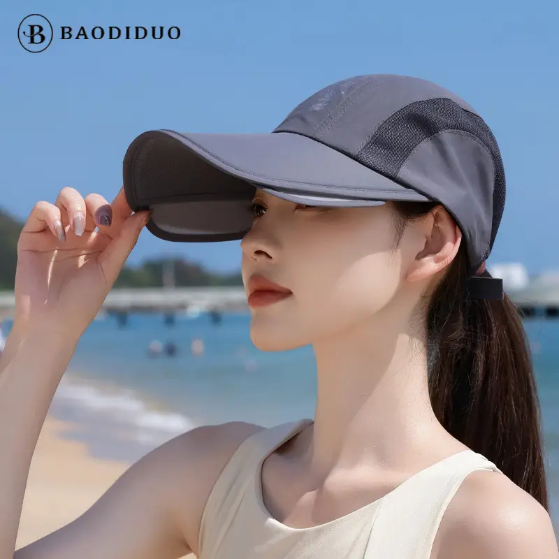 Summer Sunscreen Cap for Kids with Retractable Bristle - Image 10