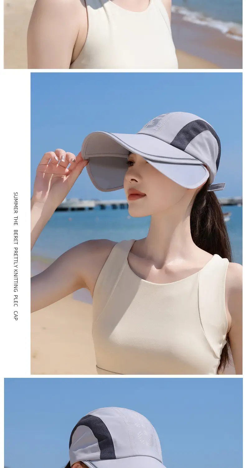 Summer Sunscreen Cap for Kids with Retractable Bristle — feature 10