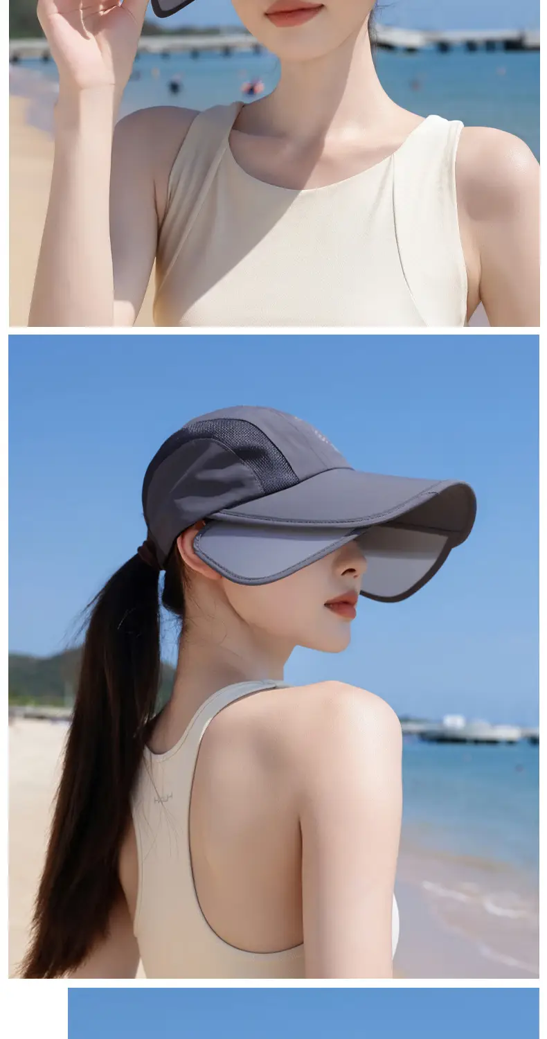 Summer Sunscreen Cap for Kids with Retractable Bristle — feature 13