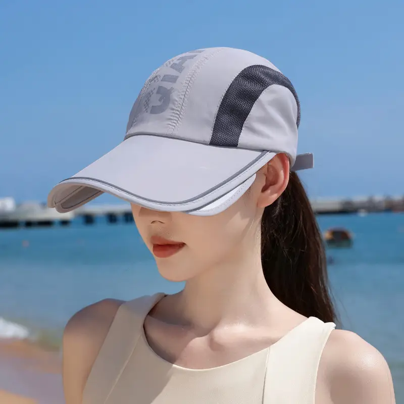 Summer Sunscreen Cap for Kids with Retractable Bristle - Image 2