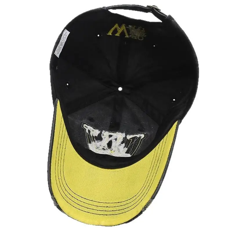 W Letter Baseball Cap Black Yellow Hot Summer - Image 12