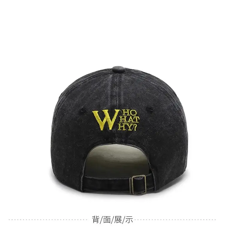 W Letter Baseball Cap Black Yellow Hot Summer — feature 13