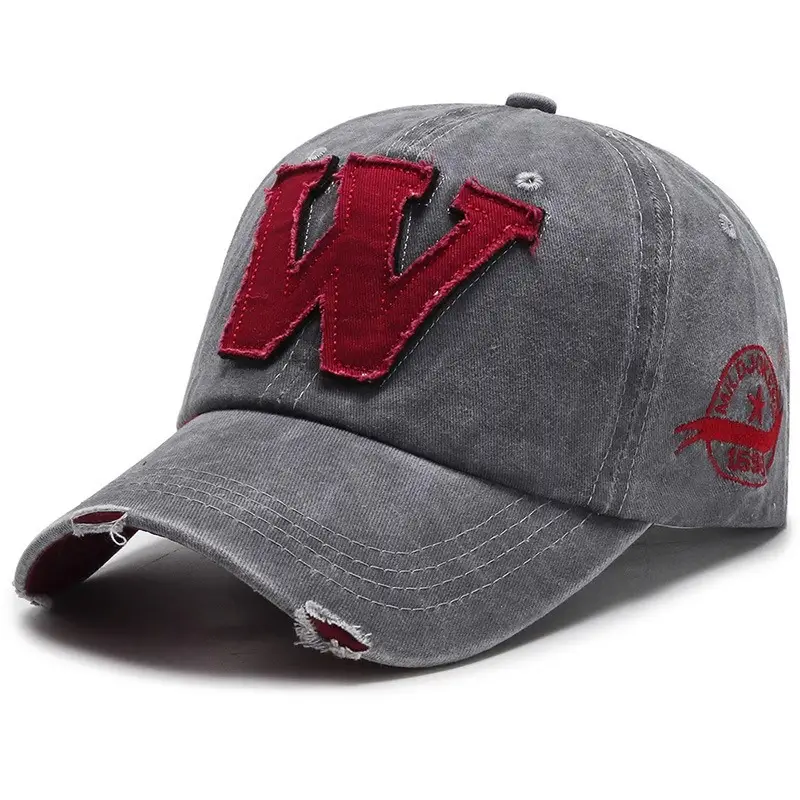 W Letter Baseball Cap Black Yellow Hot Summer - Image 4