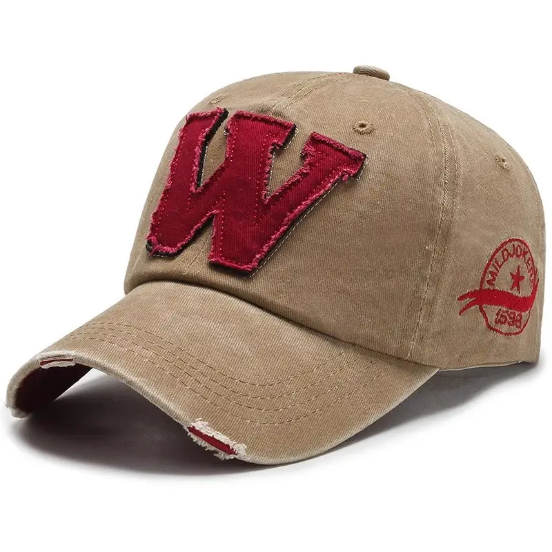 W Letter Baseball Cap Black Yellow Hot Summer - Image 5