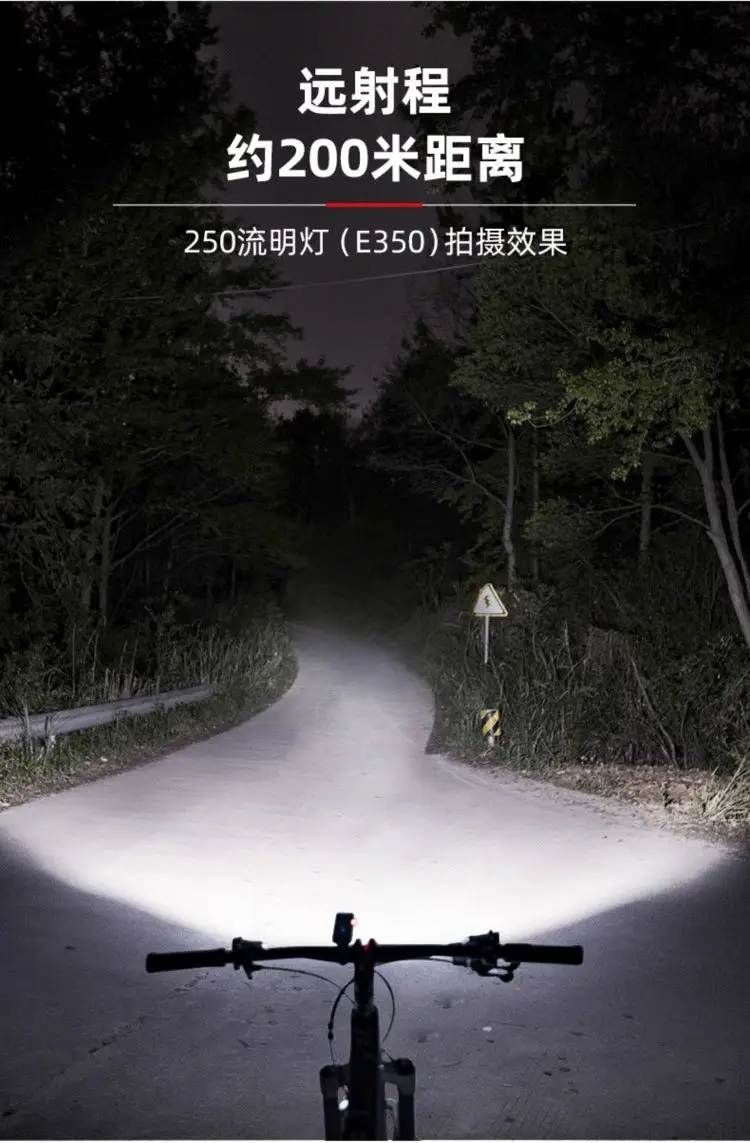 Super Bright Bicycle Headlight Flashlight Red Aluminum — feature 4