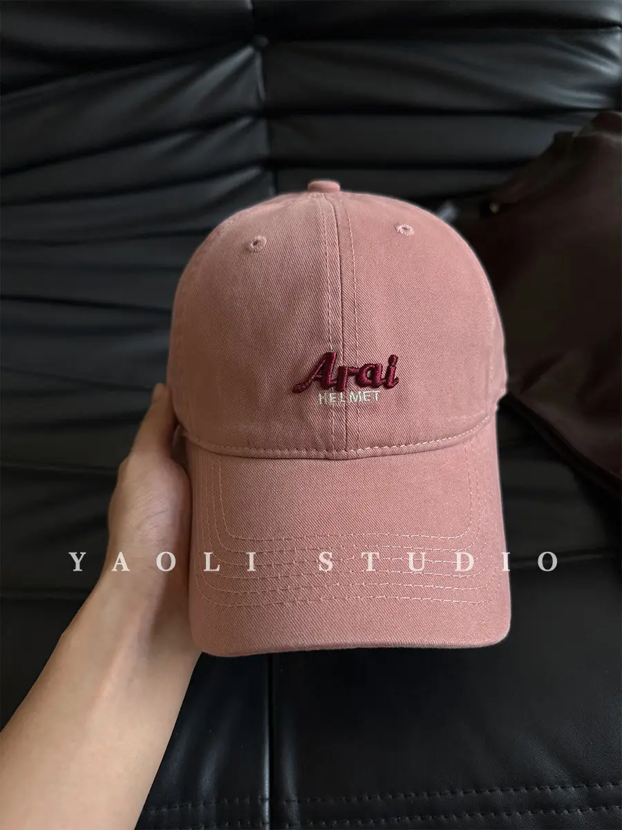 Red Embroidered Baseball Cap for Women 2026 Spring - Image 19