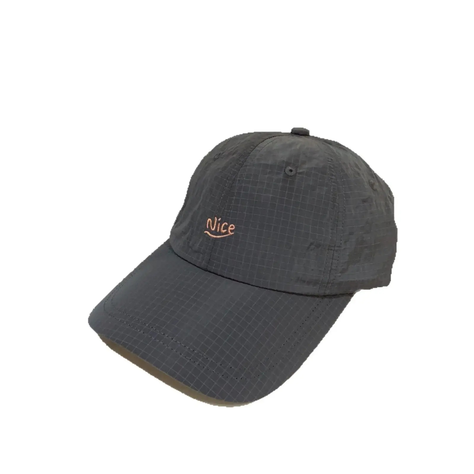 Women's Light Gray Embroidered Baseball Cap Spring Summer