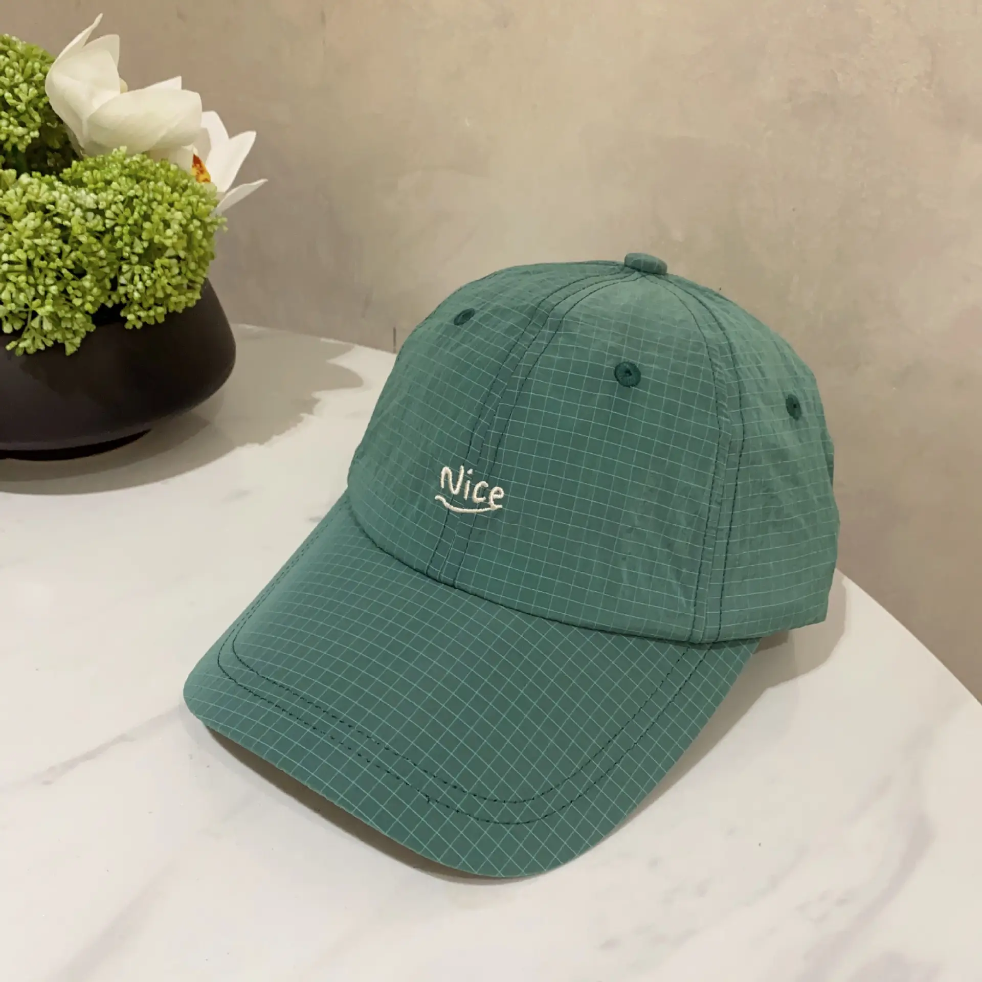 Women's Light Gray Embroidered Baseball Cap Spring Summer — feature 7