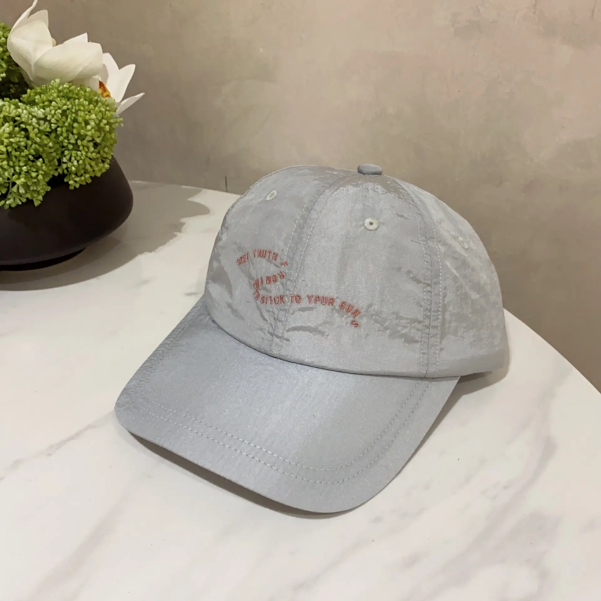Men Women Embroidered Baseball Cap White Duck Cap - Image 4