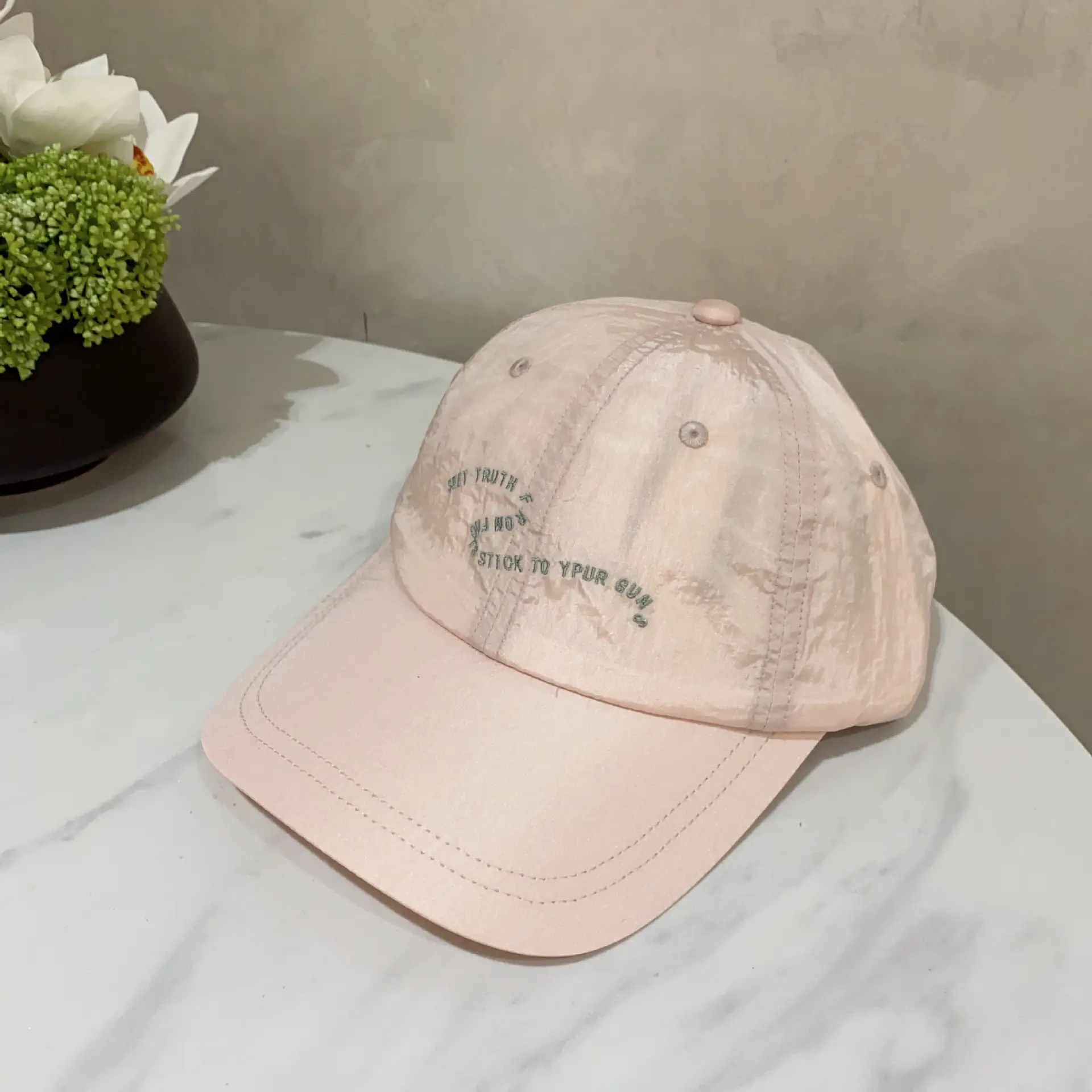 Men Women Embroidered Baseball Cap White Duck Cap - Image 3