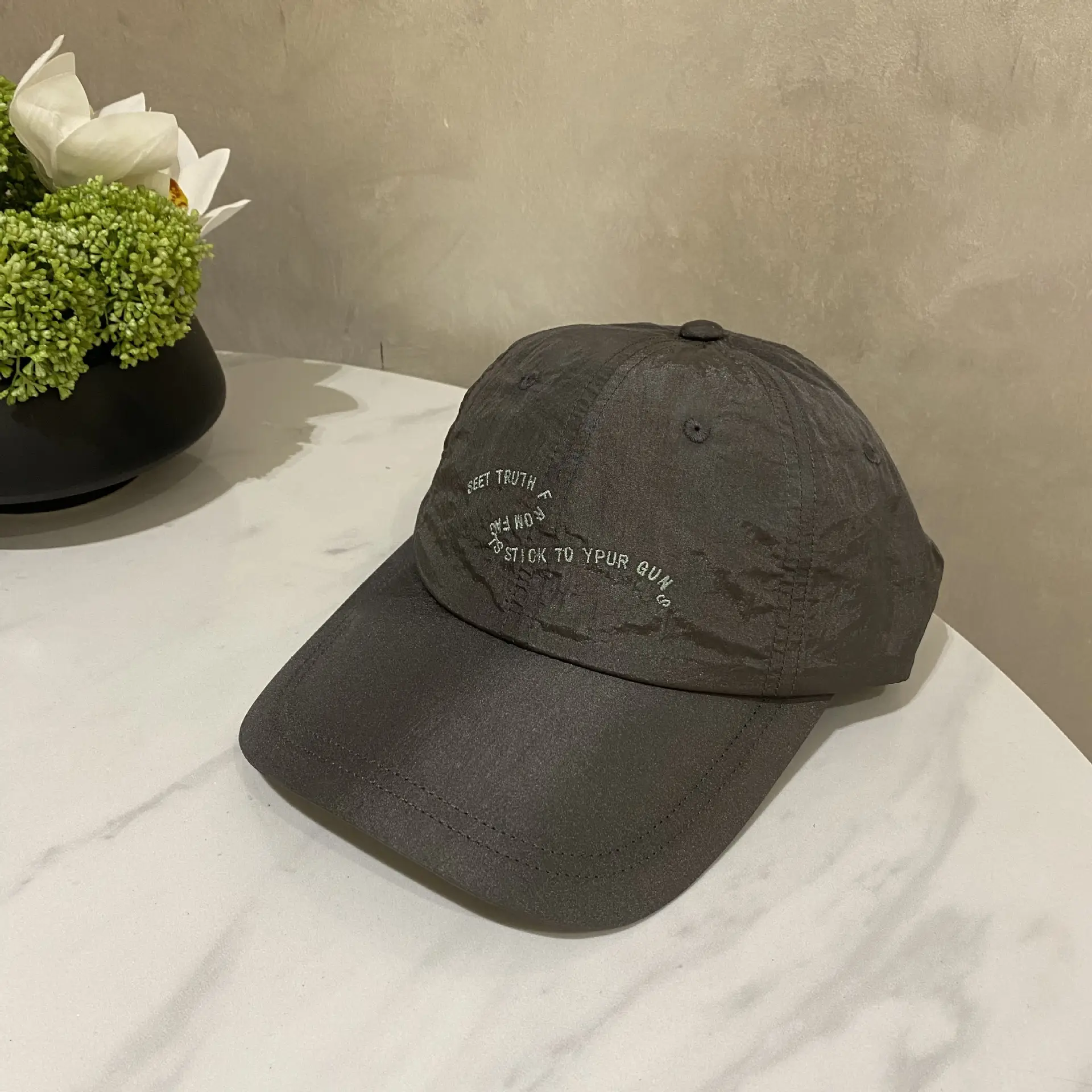 Men Women Embroidered Baseball Cap White Duck Cap - Image 5