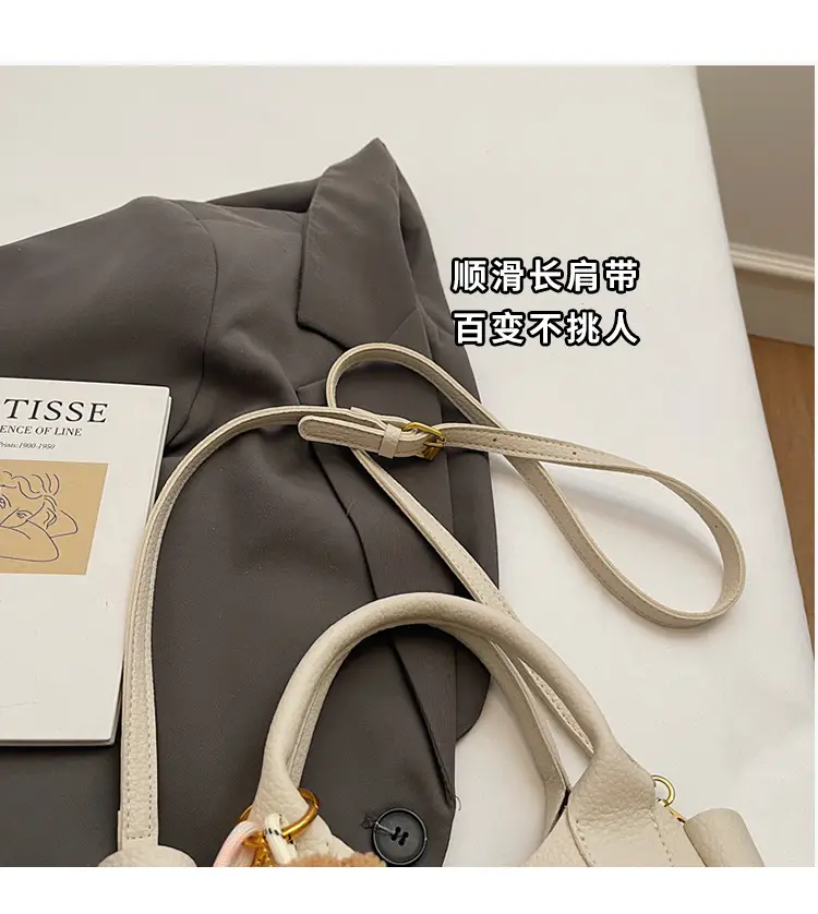 Women's Litchi Pattern Shoulder Crossbody Bag Tan 2025 — feature 4