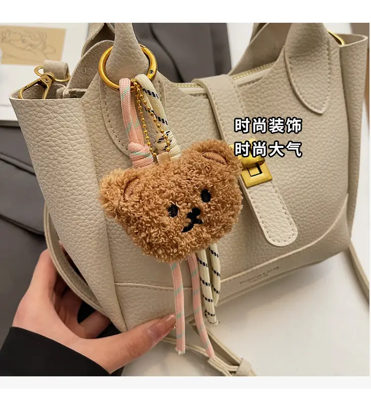 Women's Litchi Pattern Shoulder Crossbody Bag Tan 2025 — feature 9