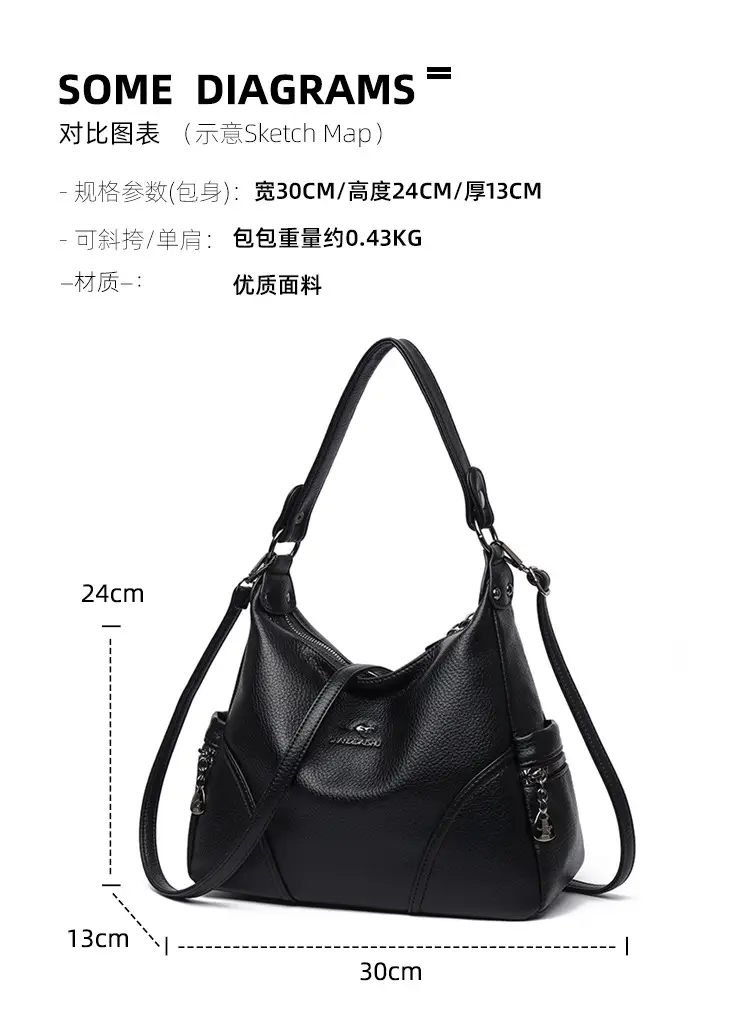 Black Women's Shoulder Crossbody Bag 2025 — feature 3
