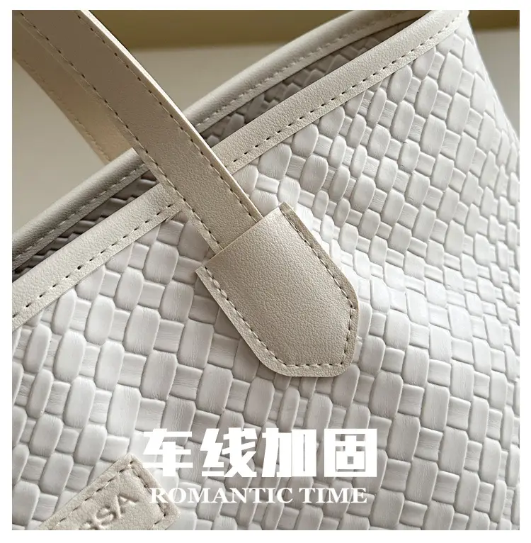White Korean Style Tote Bag 2025 Summer New Niche Design — feature 4