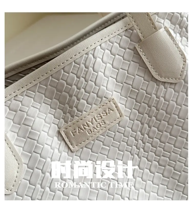 White Korean Style Tote Bag 2025 Summer New Niche Design — feature 6