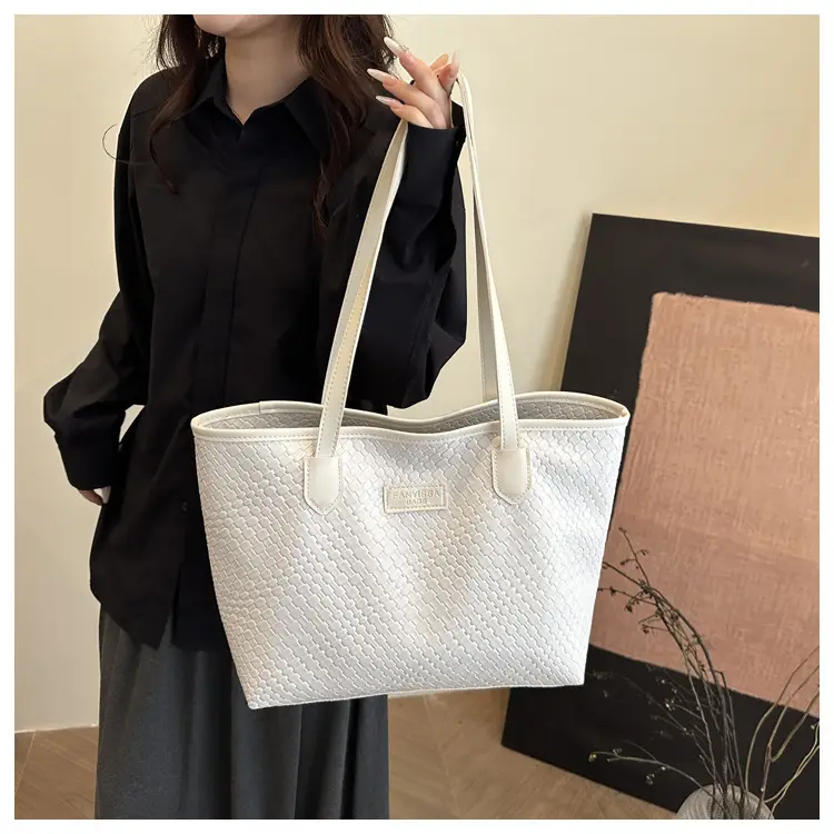White Korean Style Tote Bag 2025 Summer New Niche Design — feature 7