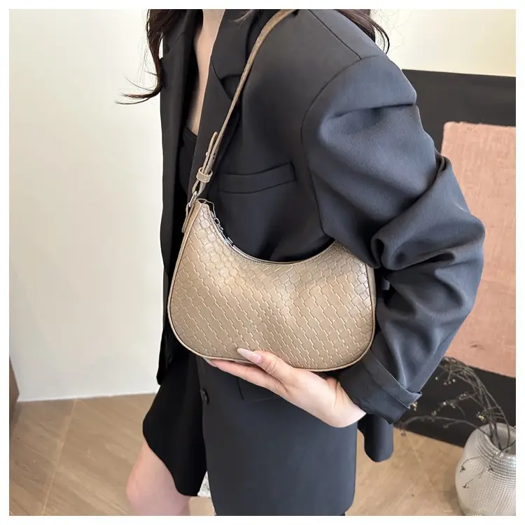 Black Chikankari Crescent Armpit Bag for Women — feature 10