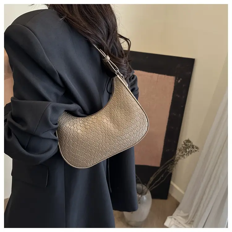 Black Chikankari Crescent Armpit Bag for Women — feature 9