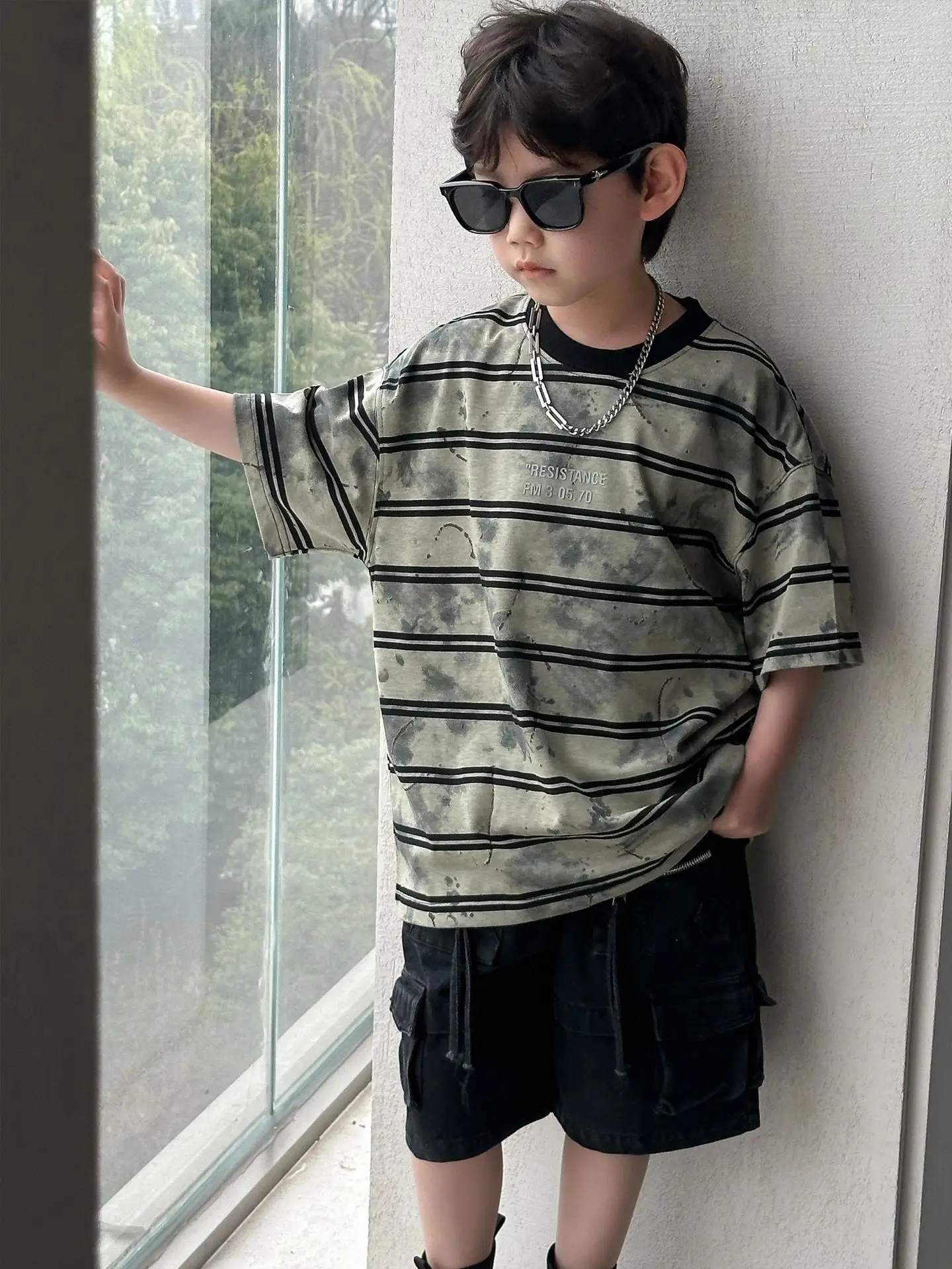 Boys Striped Cotton T-Shirt 2025 Summer Casual - Image 3