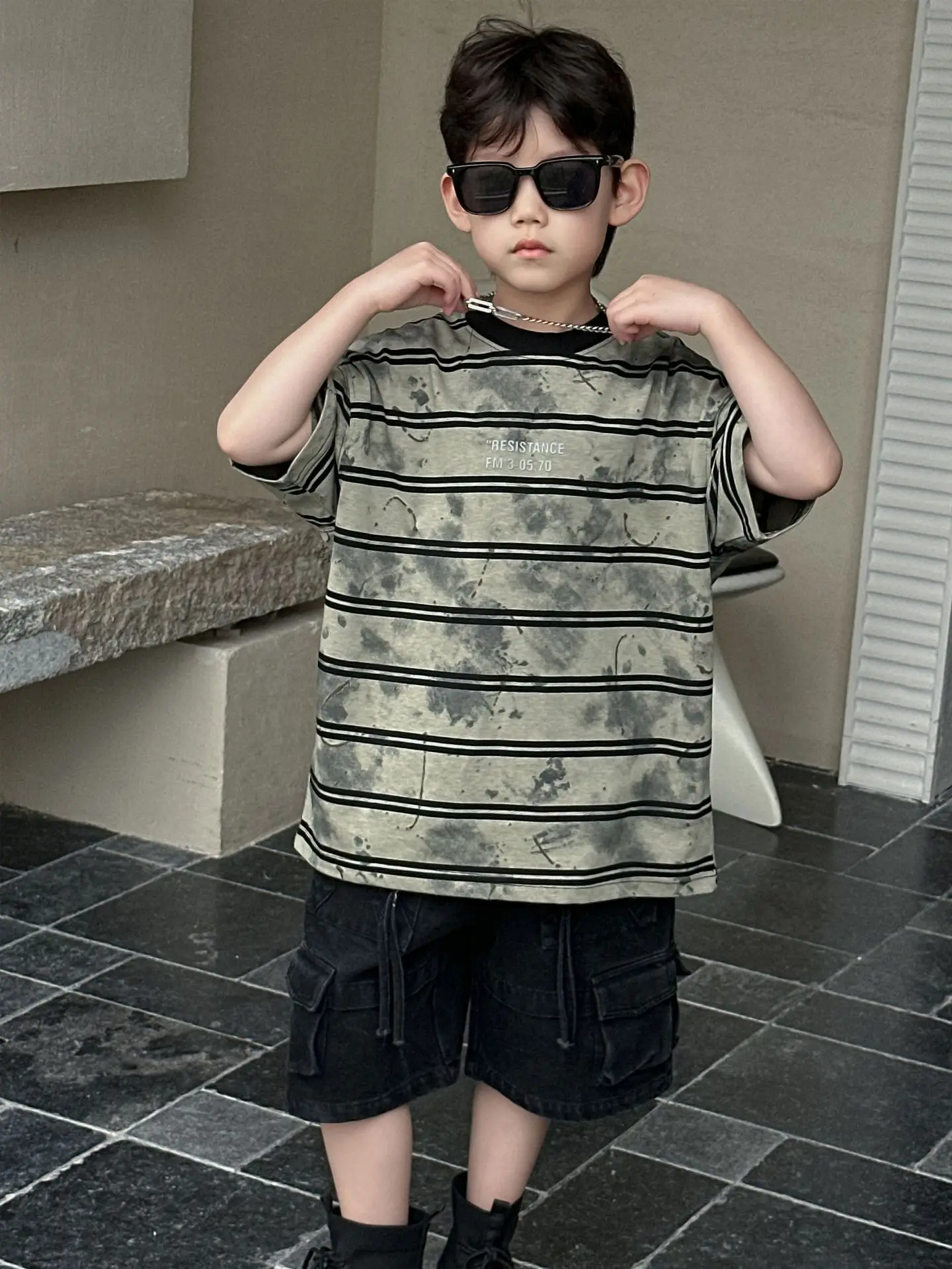 Boys Striped Cotton T-Shirt 2025 Summer Casual - Image 4