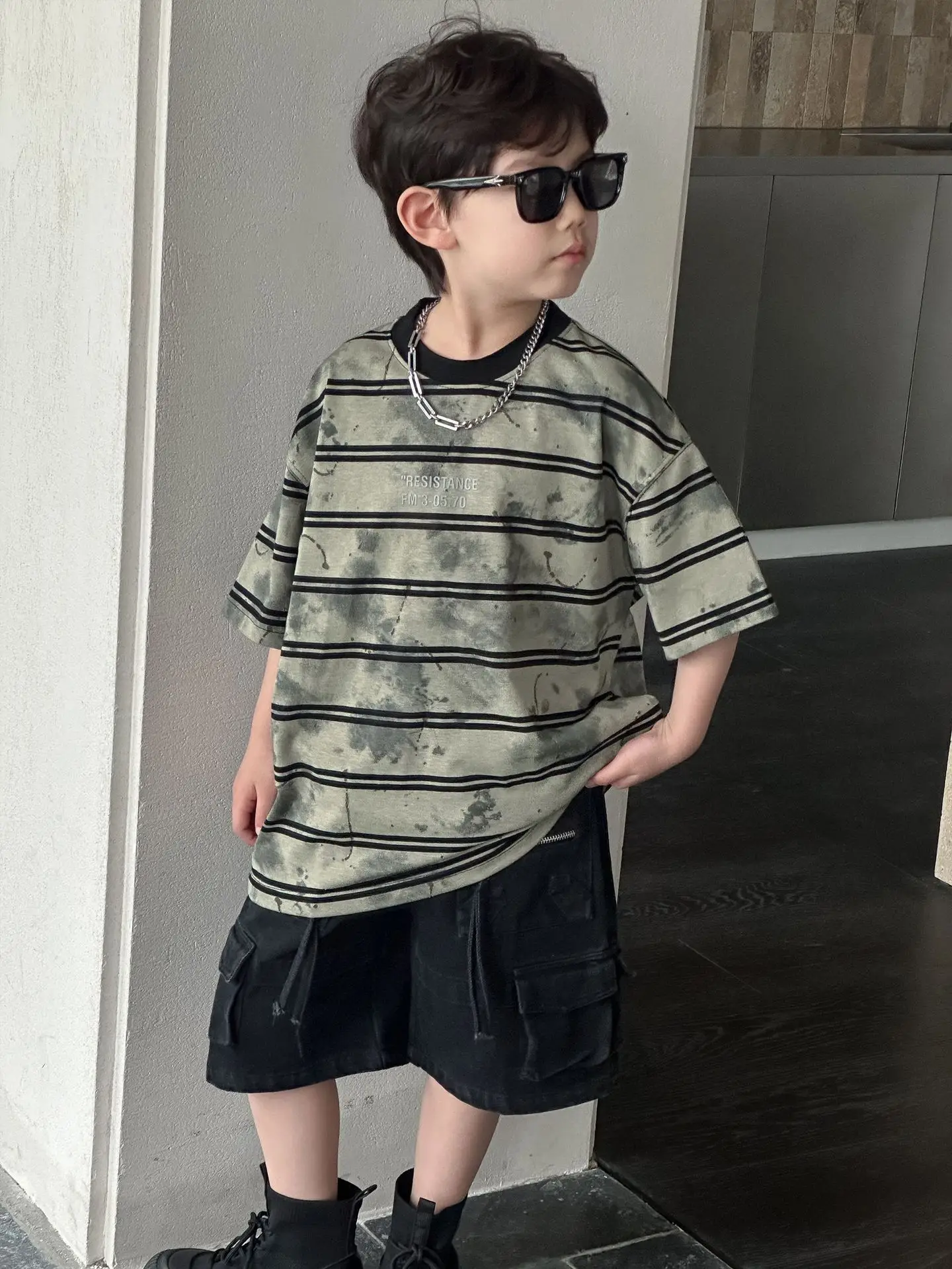 Boys Striped Cotton T-Shirt 2025 Summer Casual - Image 5
