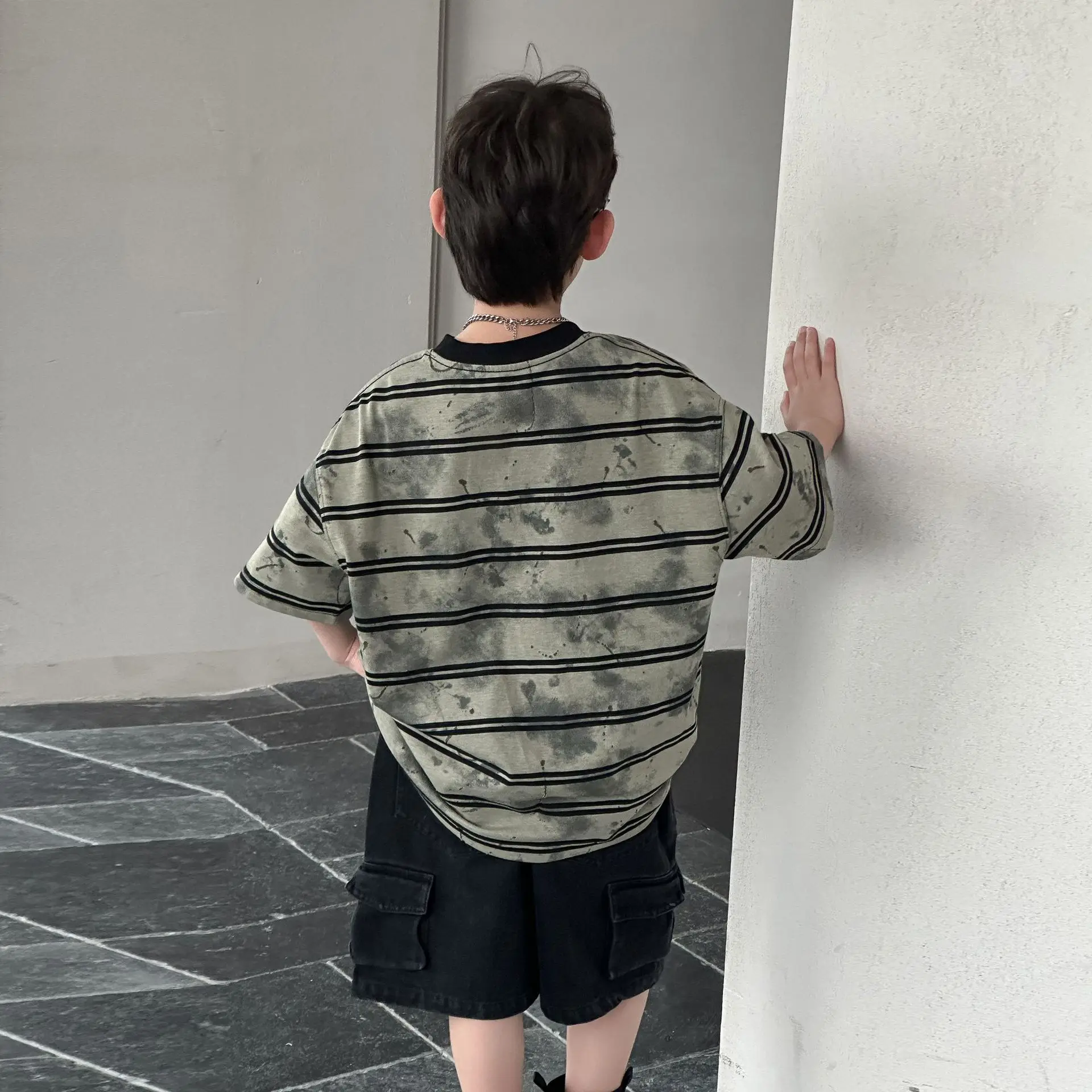 Boys Striped Cotton T-Shirt 2025 Summer Casual — feature 8
