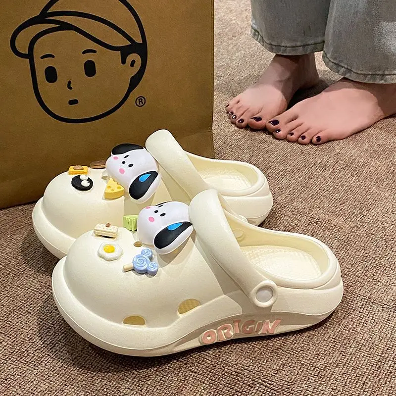 Puppy Clogs Summer Sandals Non-Slip Beige