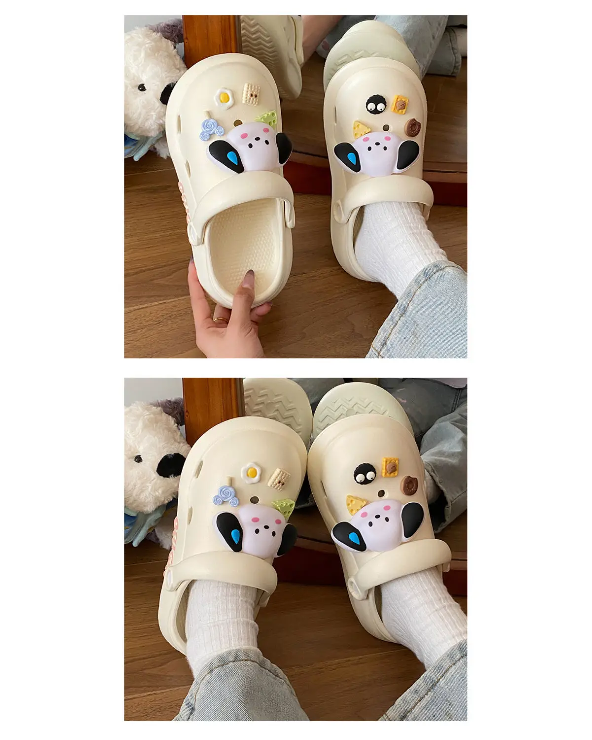 Puppy Clogs Summer Sandals Non-Slip Beige — feature 14