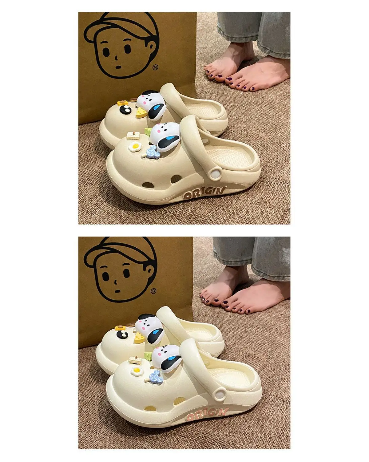 Puppy Clogs Summer Sandals Non-Slip Beige — feature 21