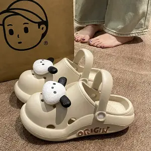 Puppy Clogs Summer Sandals Non-Slip Beige