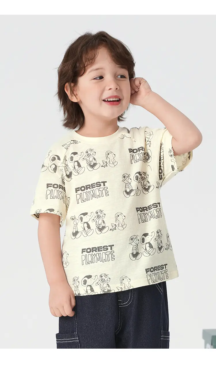 Boys Cotton Short Sleeve T-Shirt Summer Kids — feature 3