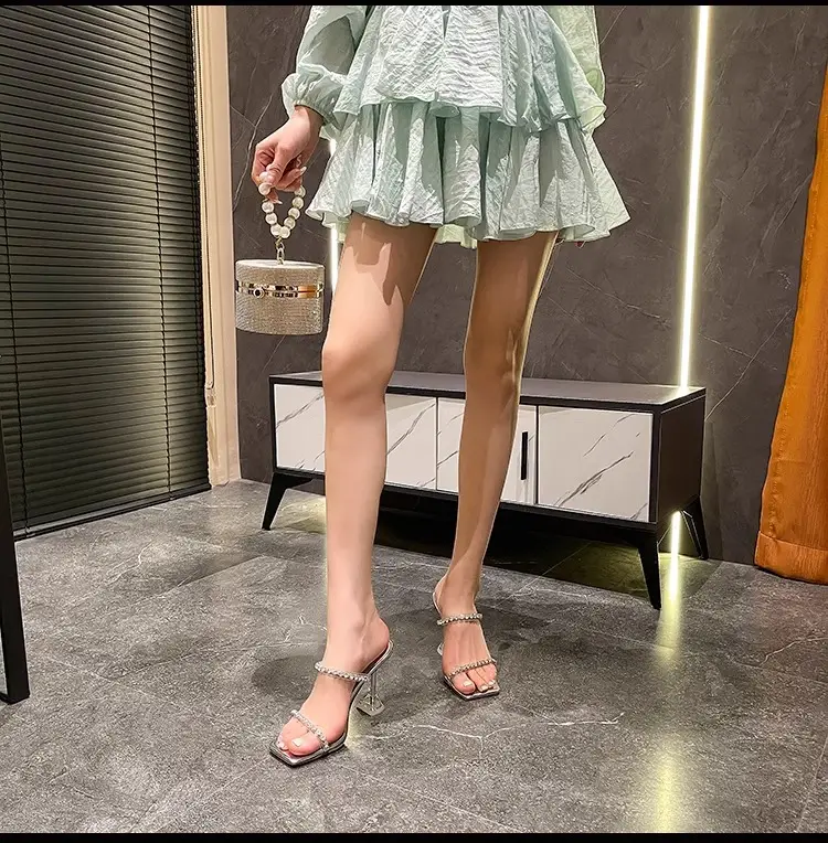 Transparent Rhinestone Stiletto Heels for Women Summer 2025 — feature 3