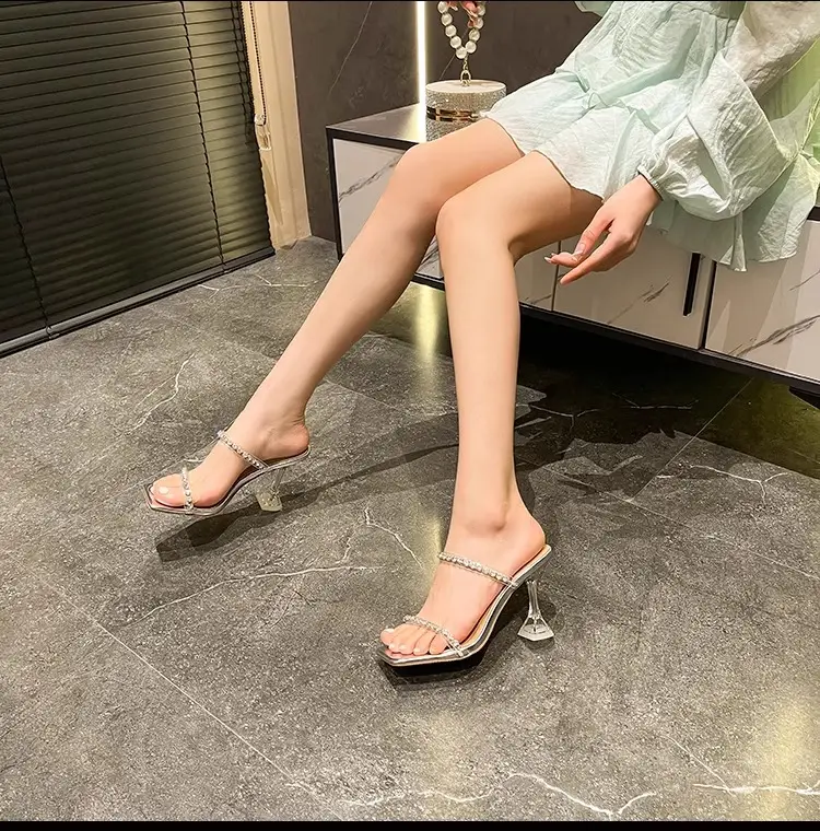Transparent Rhinestone Stiletto Heels for Women Summer 2025 — feature 5