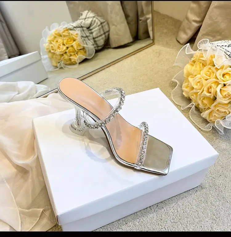 Transparent Rhinestone Stiletto Heels for Women Summer 2025 — feature 8