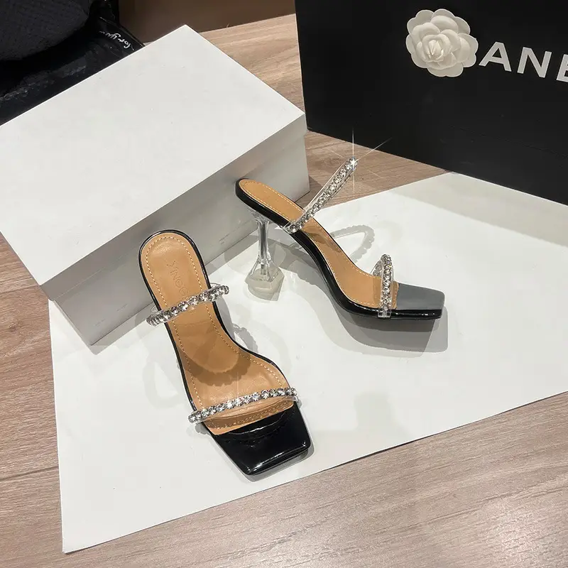 Transparent Rhinestone Stiletto Heels for Women Summer 2025 - Image 2