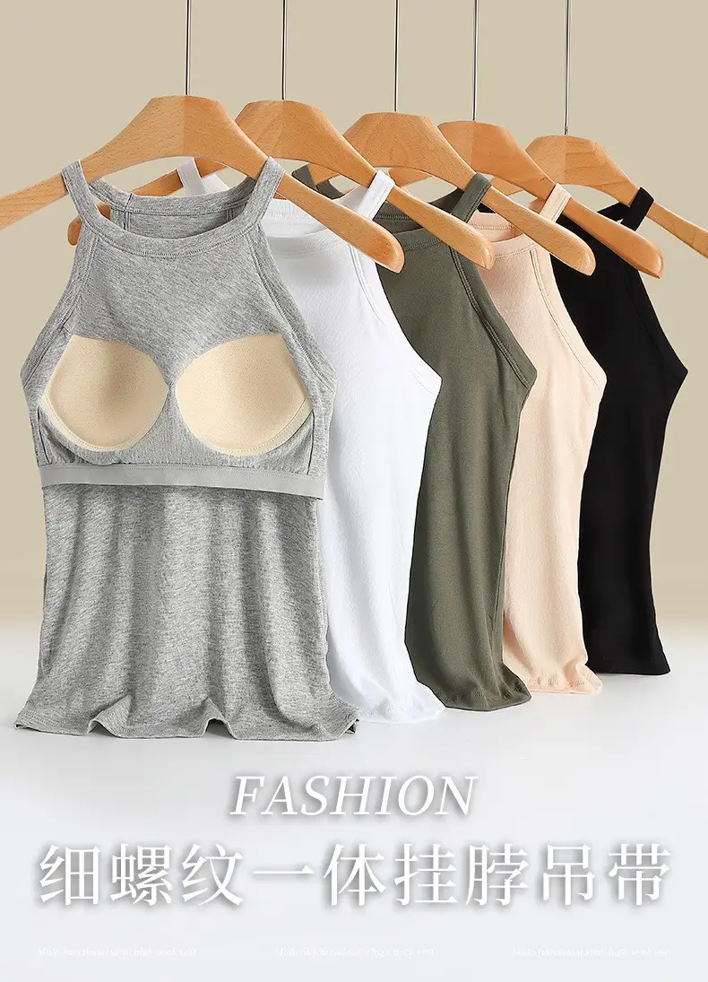 Neck Vest Cover Parm Anti-running Light Base One-piece Slim Top Yoga Sling with Chest Pad Women's Strapless — feature 17